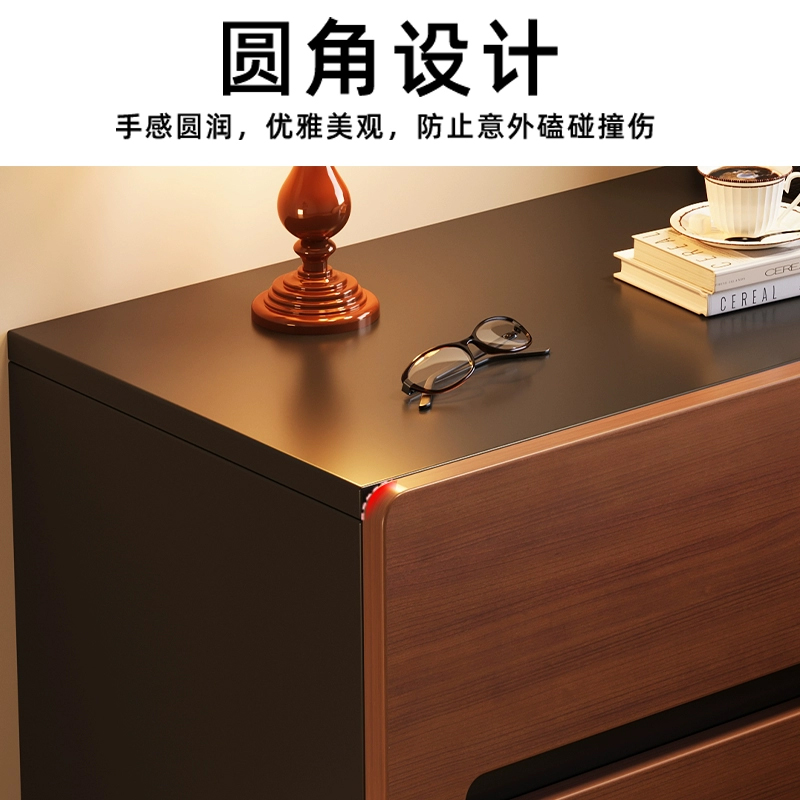 中古风床头柜小户型2025新款实木出租屋家用卧室床头置物架床边柜